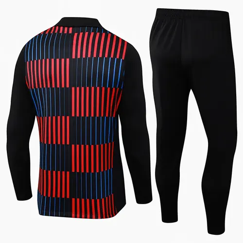 2024/2025 Barcelona Media Cremallera Chándal Rojo Azul Camiseta Set — view 2