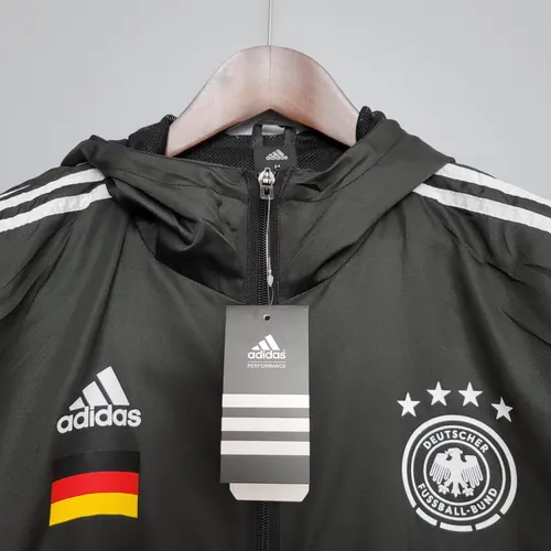 Camiseta de Fútbol Alemania Negra Chubasquero 2021 — view 3